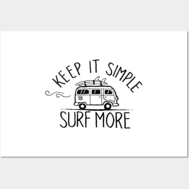 keep it simple surf more Wall Art by ghjura